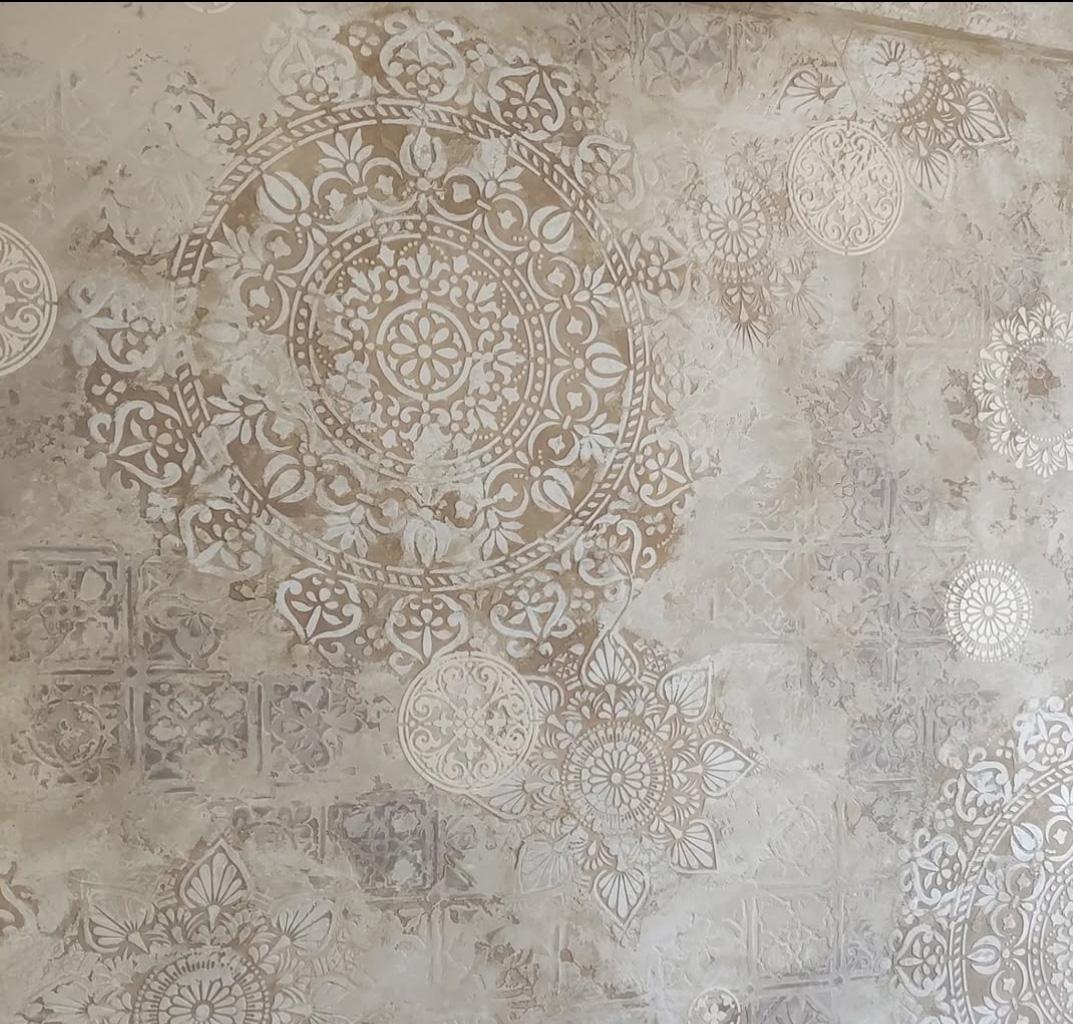 Трафареты многоразовые круглый/квадратный орнамент для стен для краски и штукатурки 0,3-1 мм (N00012)