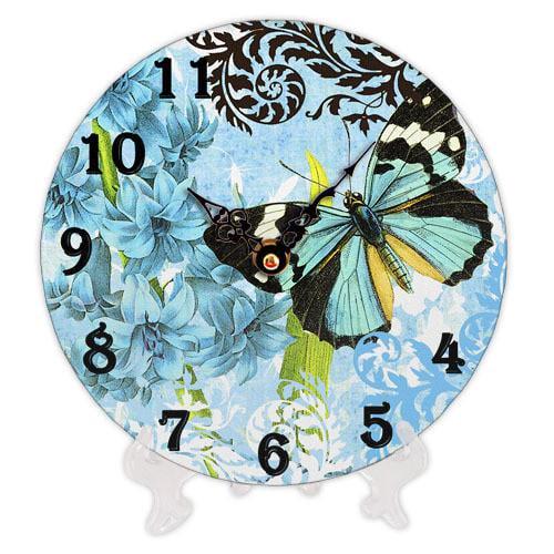 Часы настенные круглые Presentville Бабочка 18 см (CH18 F 15S023)