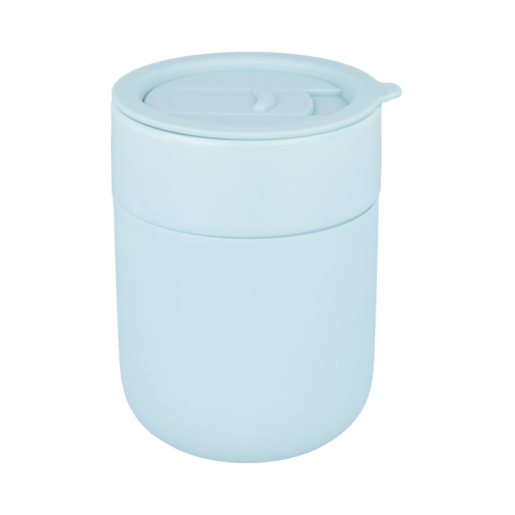 Чашка Cute Travel Mugs 295 мл з кришкою та захисним силіконовим чохлом Light Blue (10771511)