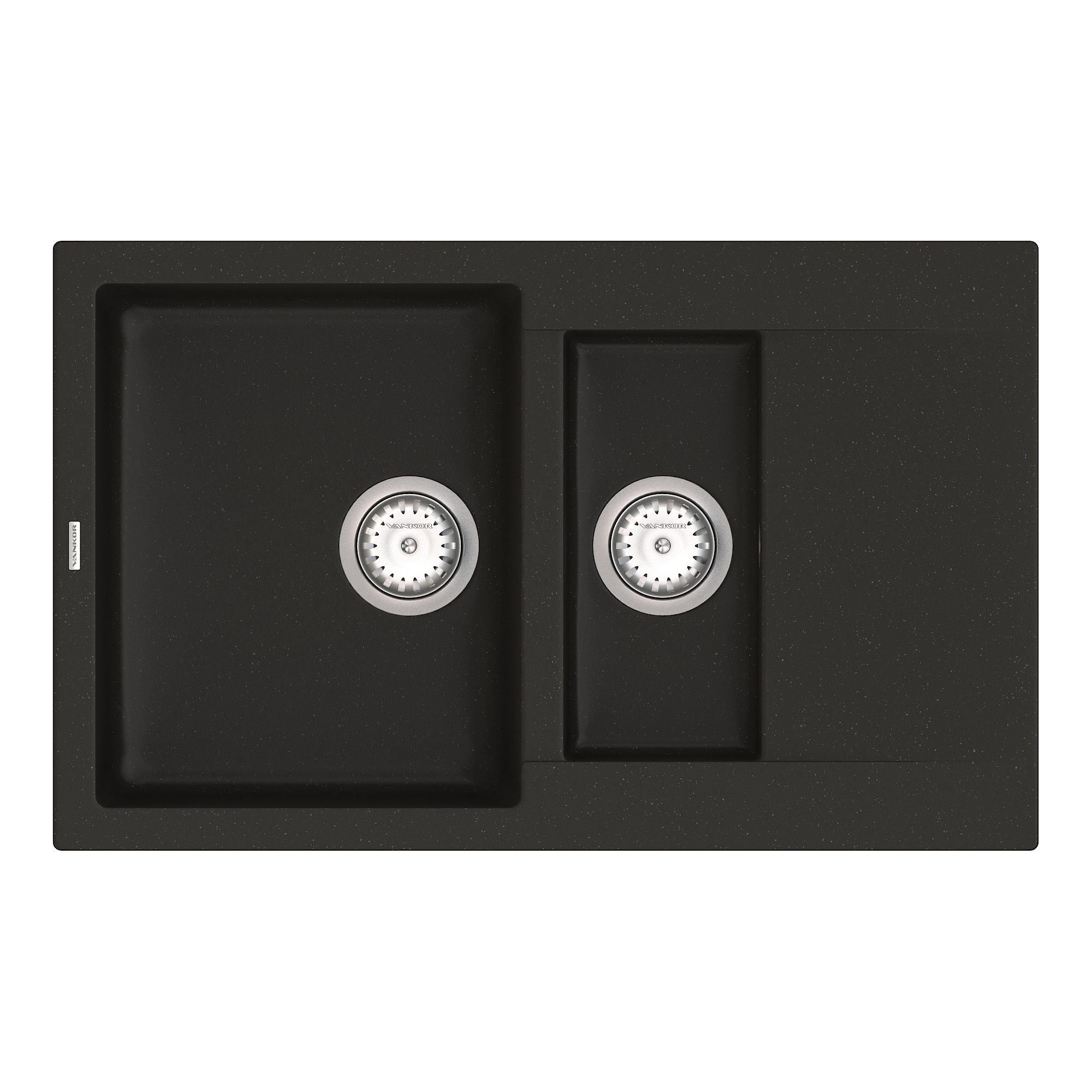 Мойка для кухни Vankor Orman OMP 04.80 + сифон Vankor Black (74877)