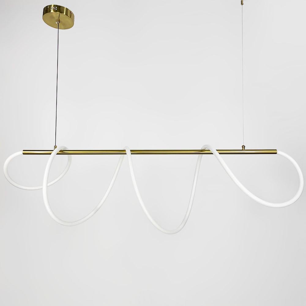 Люстра латунная удлиненная с гибкой Led лентой 140 см (y 410-1200 ab) - фото 2 Люстра латунная удлиненная с гибкой Led лентой 140 см (y 410-1200 ab) - фото 2