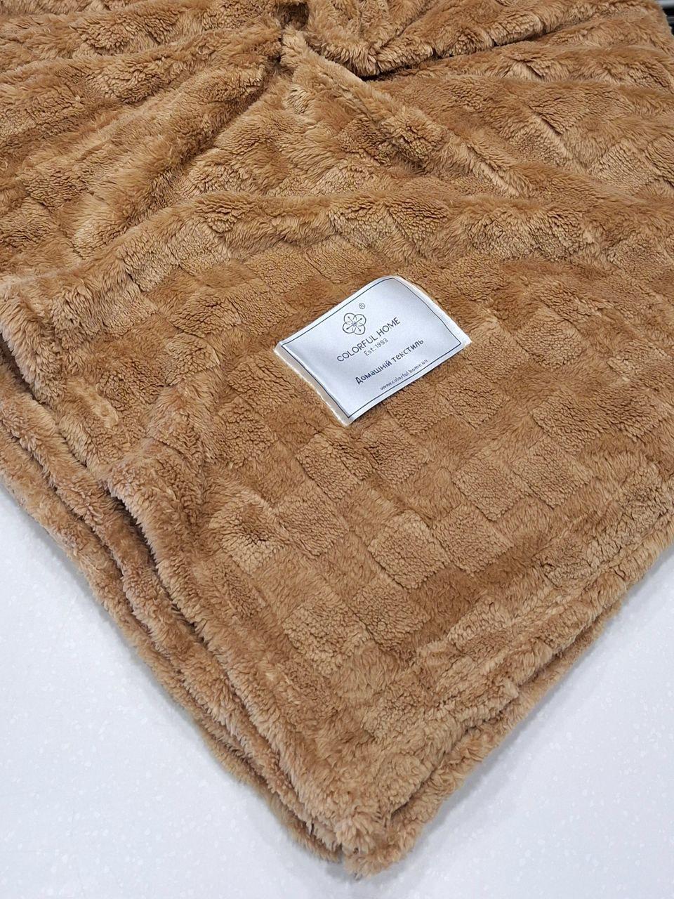 Плед полуторный флисовый Colorful Home Мозаика 150x200 см Коричневый (1269) - фото 4 Плед полуторный флисовый Colorful Home Мозаика 150x200 см Коричневый (1269) - фото 4