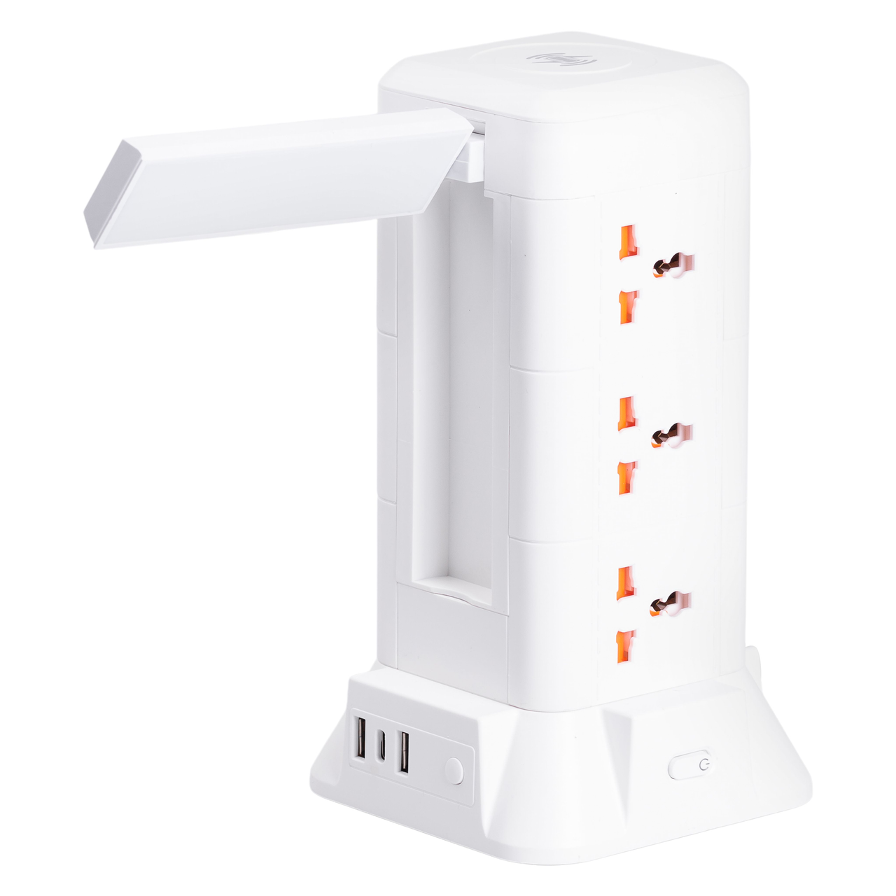 Подовжувач з лампою на 9 універсальних розеток з 2 USB 1 Type-C бездротовою зарядкою 4,8 м (HP-5-7MF) - фото 5 Подовжувач з лампою на 9 універсальних розеток з 2 USB 1 Type-C бездротовою зарядкою 4,8 м (HP-5-7MF) - фото 5