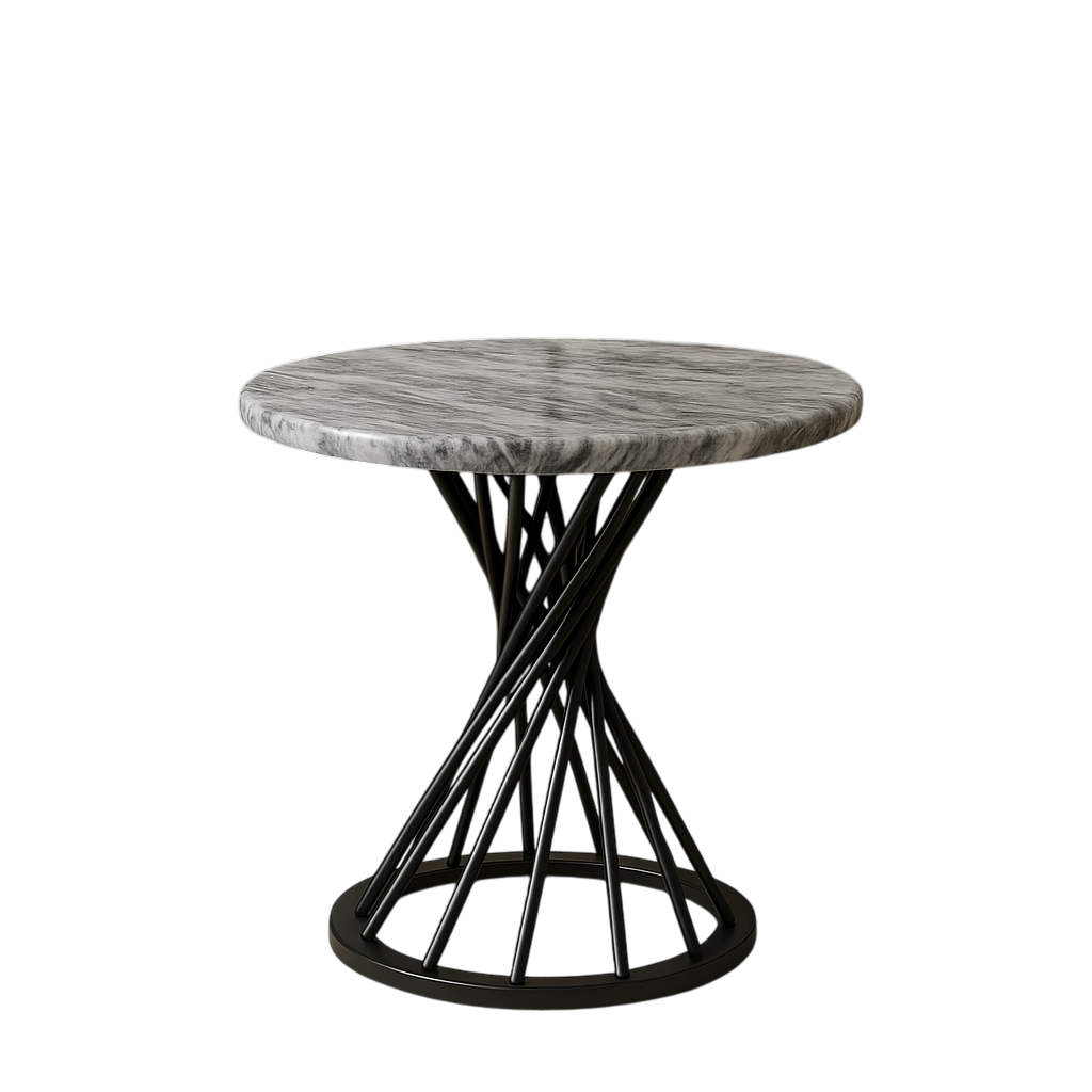 Столик із мармуру MARKAM 55x50 см Cірій (17528376)