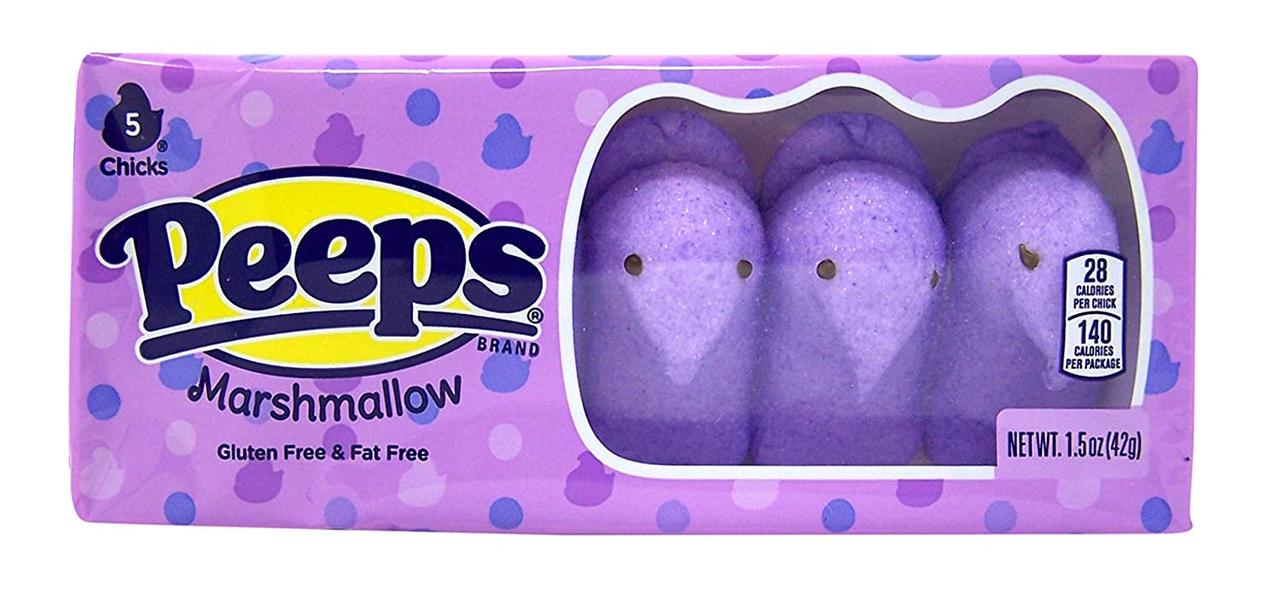 Фиолетовые птички из маршмеллоу Peeps Marshmallow 5 chicks 42 г (1389404869)
