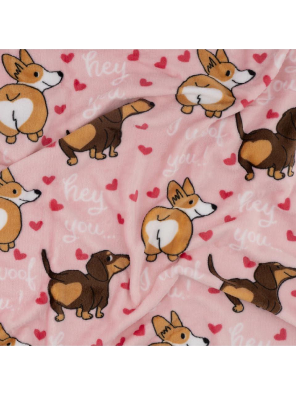 Плед ARDESTO Flannel 160х200 см полиэстер собачки с сердечками (vt-ART0123PB) Плед ARDESTO Flannel 160х200 см полиэстер собачки с сердечками (vt-ART0123PB)