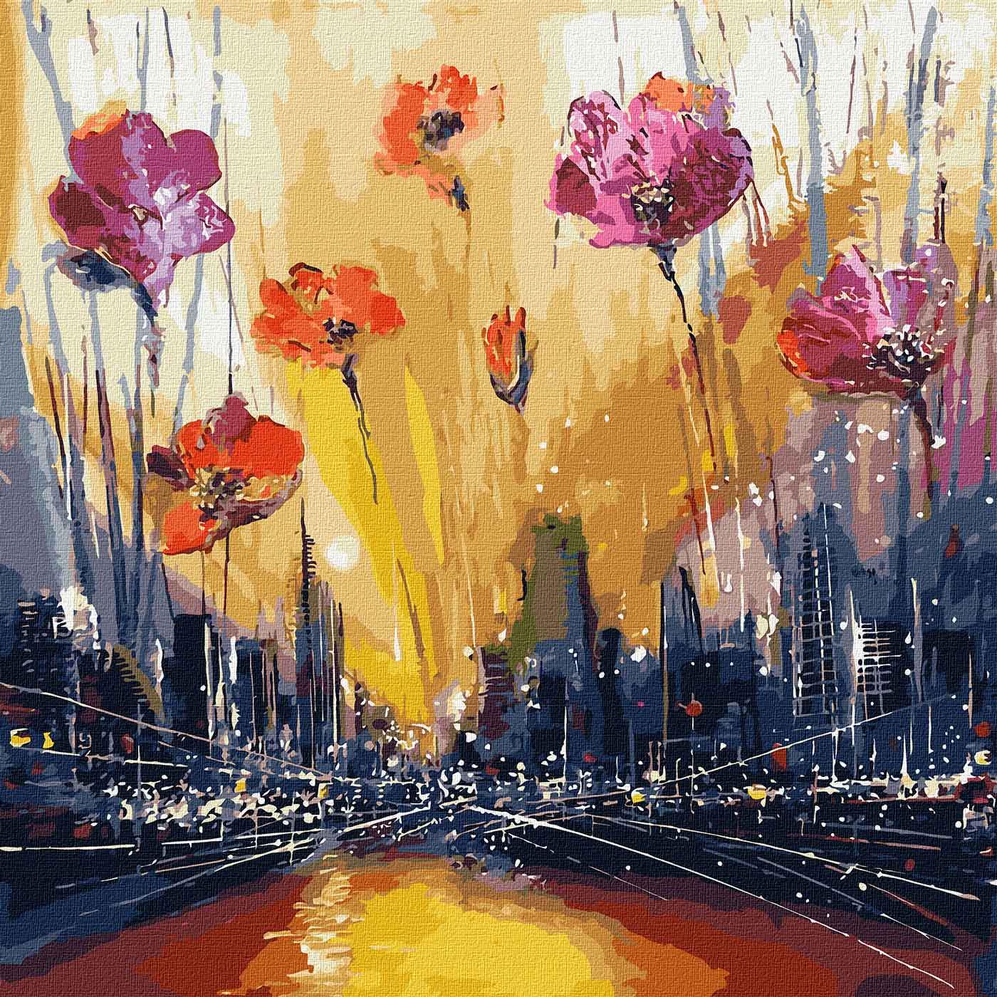 Картина по номерам Идейка Маки над мегаполисом 40x40 см (Id-KHO5025)