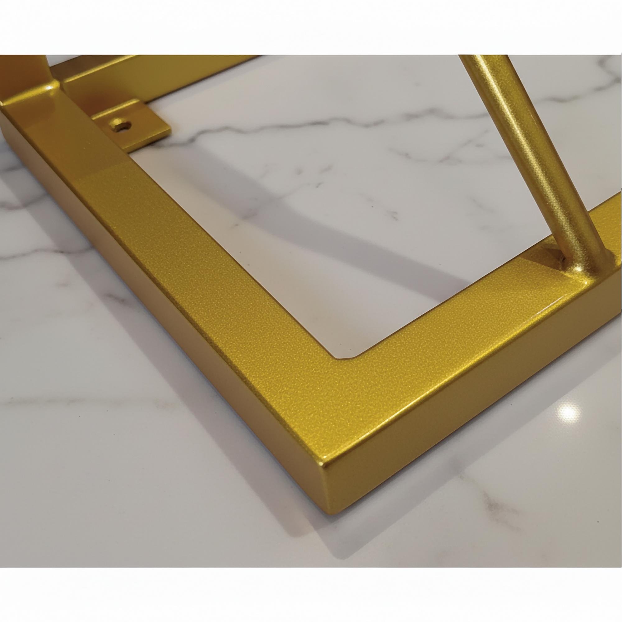 Вешалка для одежды настенная из металла 800x200 мм H 200 мм Золото (1558) - фото 7 Вешалка для одежды настенная из металла 800x200 мм H 200 мм Золото (1558) - фото 7