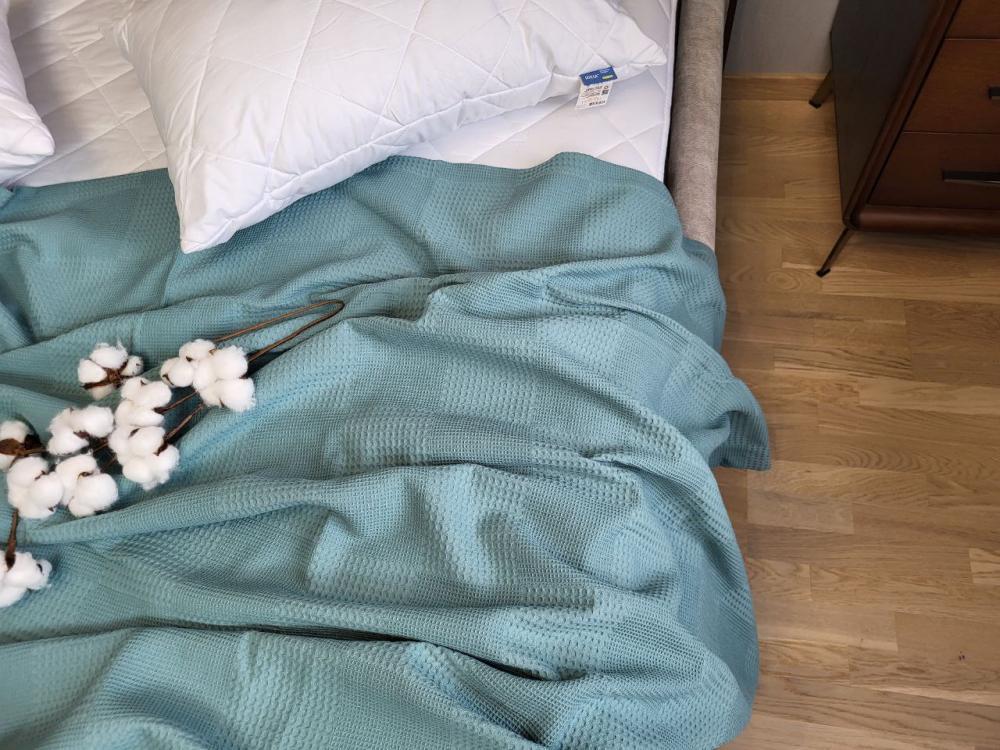 Покрывало Пике Вафелька 160x220 см Полынь (11145) - фото 3 Покрывало Пике Вафелька 160x220 см Полынь (11145) - фото 3