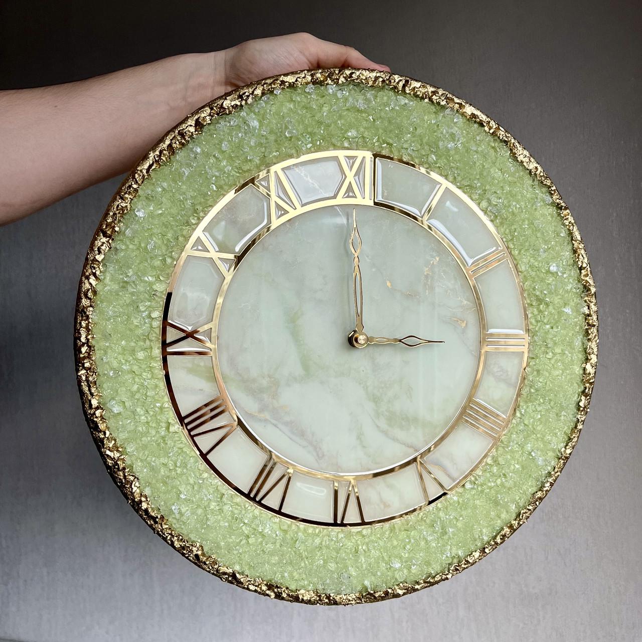 Часы настенные круглые из эпоксидной смолы EPOXY M119 40x40 см