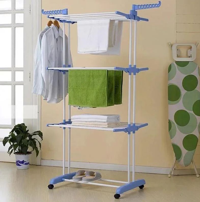 Сушилка для белья Garment rack with wheels складная многоярусная (1623) - фото 6