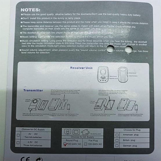 Дзвінок дверний бездротовий VOYE V009A від мережі 220V - фото 5 Дзвінок дверний бездротовий VOYE V009A від мережі 220V - фото 5