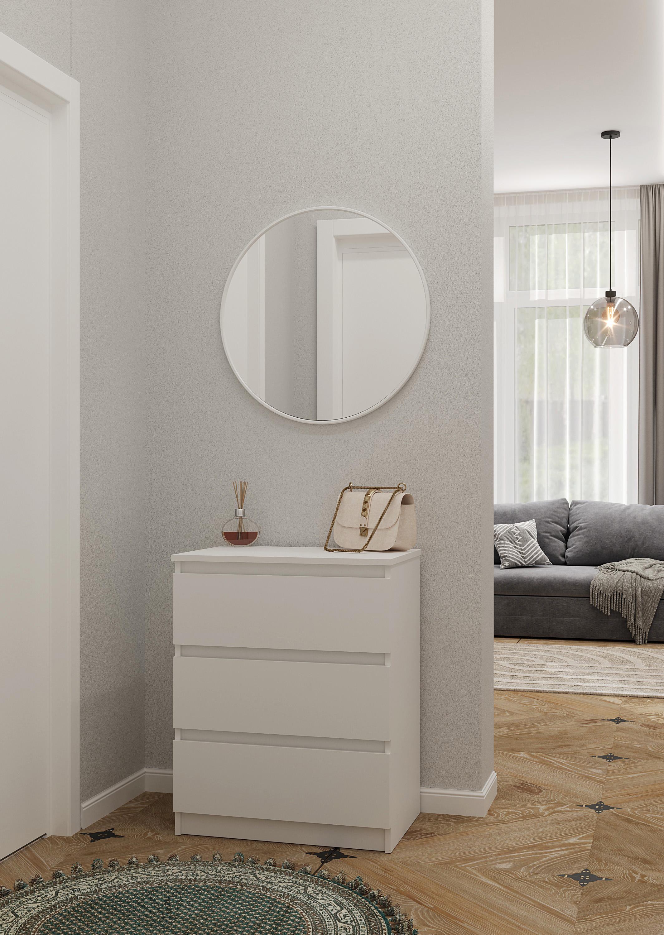 Комод с выдвижными ящиками Nt-217 603x758x403 мм Белый (sr25-nt217-white)