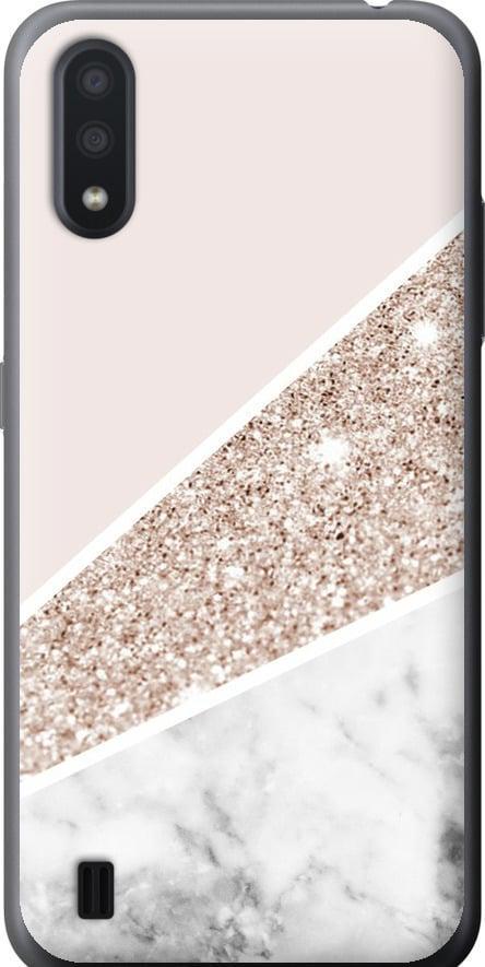 Чехол на Samsung Galaxy A01 A015F Пастельный мрамор (4342t-1842-42517)