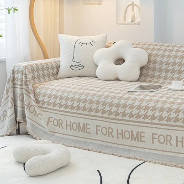 Плед-покрывало на кровать/диван C00435-1 180х130 см Бежевый - фото 2