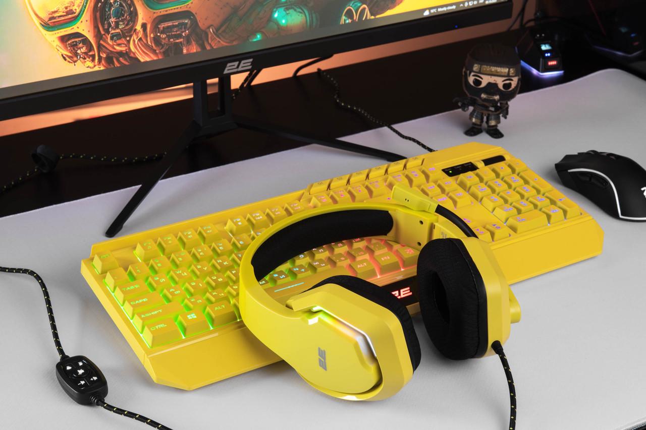 Навушники геймерські провідні 2E Gaming HG315, 7.1 USB-A RGB 2 м Жовтий (iz15758) - фото 9