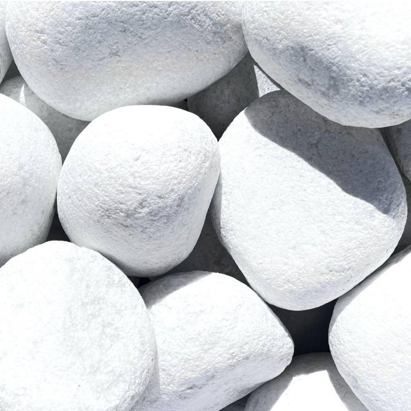 Галька мраморная Снежная Каменный двор фр. 10-15 см (2143)