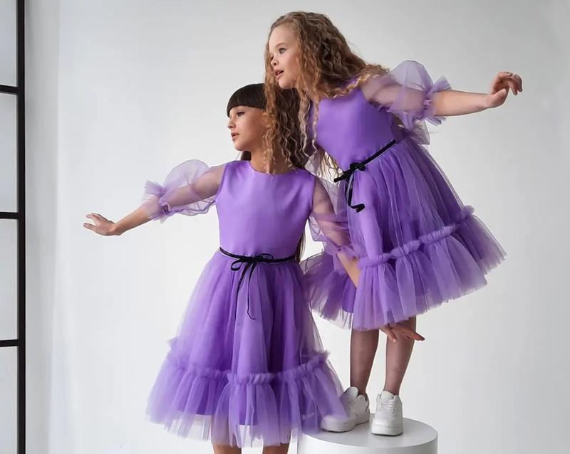 Платье праздничное для девочки 110 см Фиолетовый (2229163178) - фото 2