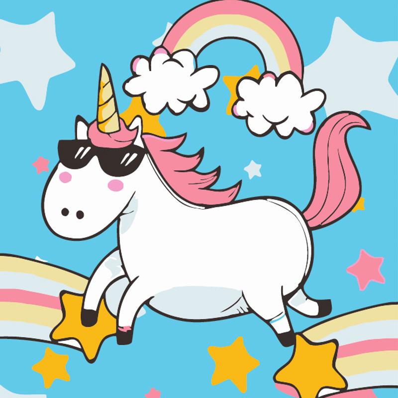 Картина по номерам Strateg Звездный единорог 20х20 см (HH5450)