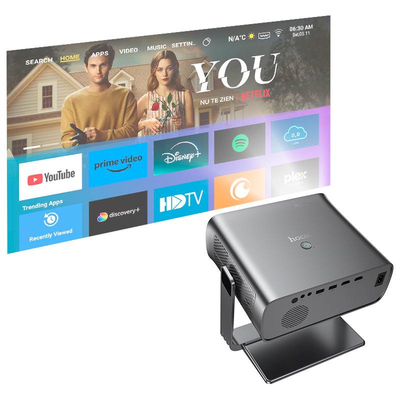 Проектор Hoco DT5 Smart Electric Focus Projector 1080P Android version Black - фото 5 Проектор Hoco DT5 Smart Electric Focus Projector 1080P Android version Black - фото 5