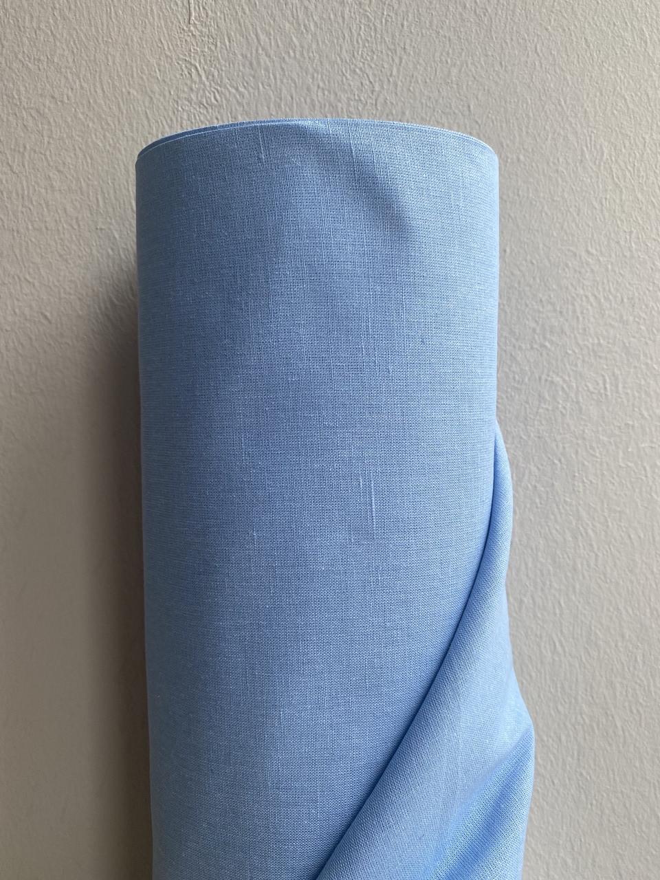 Ткань LINEN PLUS льняная 260 см 757 Голубой - фото 1 Ткань LINEN PLUS льняная 260 см 757 Голубой - фото 1