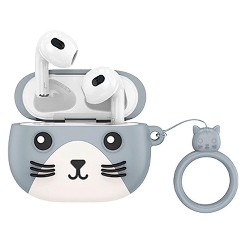 Наушники беспроводные Hoco Cat EW46 в кейсе Grey (569307)