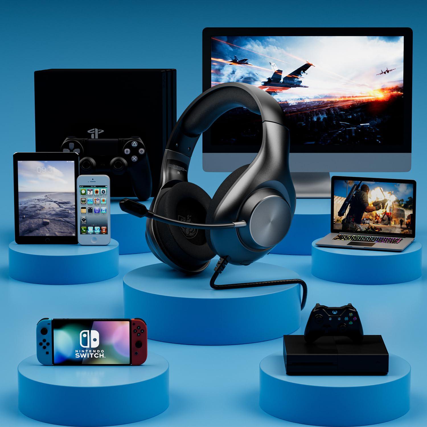 Наушники геймерские Kotion Each H-7 с микрофоном Черный (2376) - фото 6 Наушники геймерские Kotion Each H-7 с микрофоном Черный (2376) - фото 6