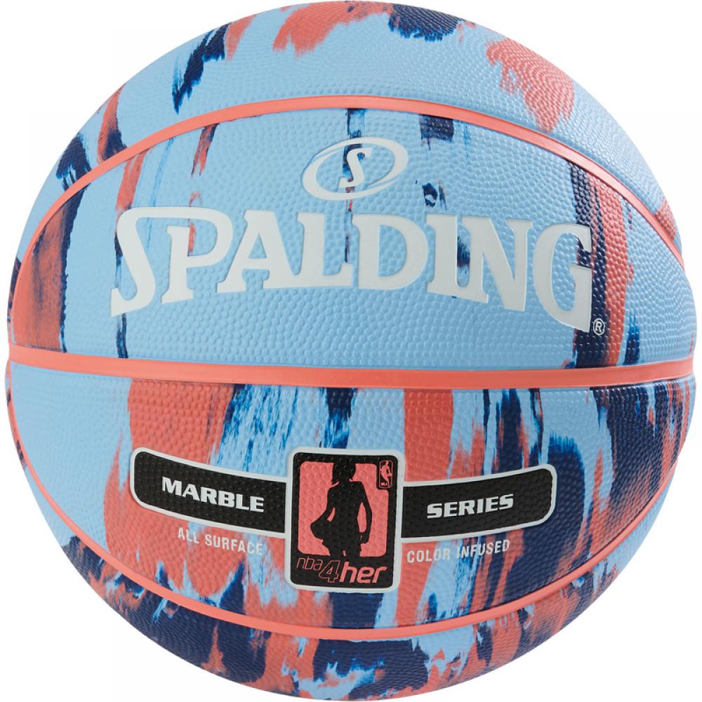 Мяч баскетбольный Spalding NBA Marble 4Her Outdoor Size 6 Sky Blue/Royal Red