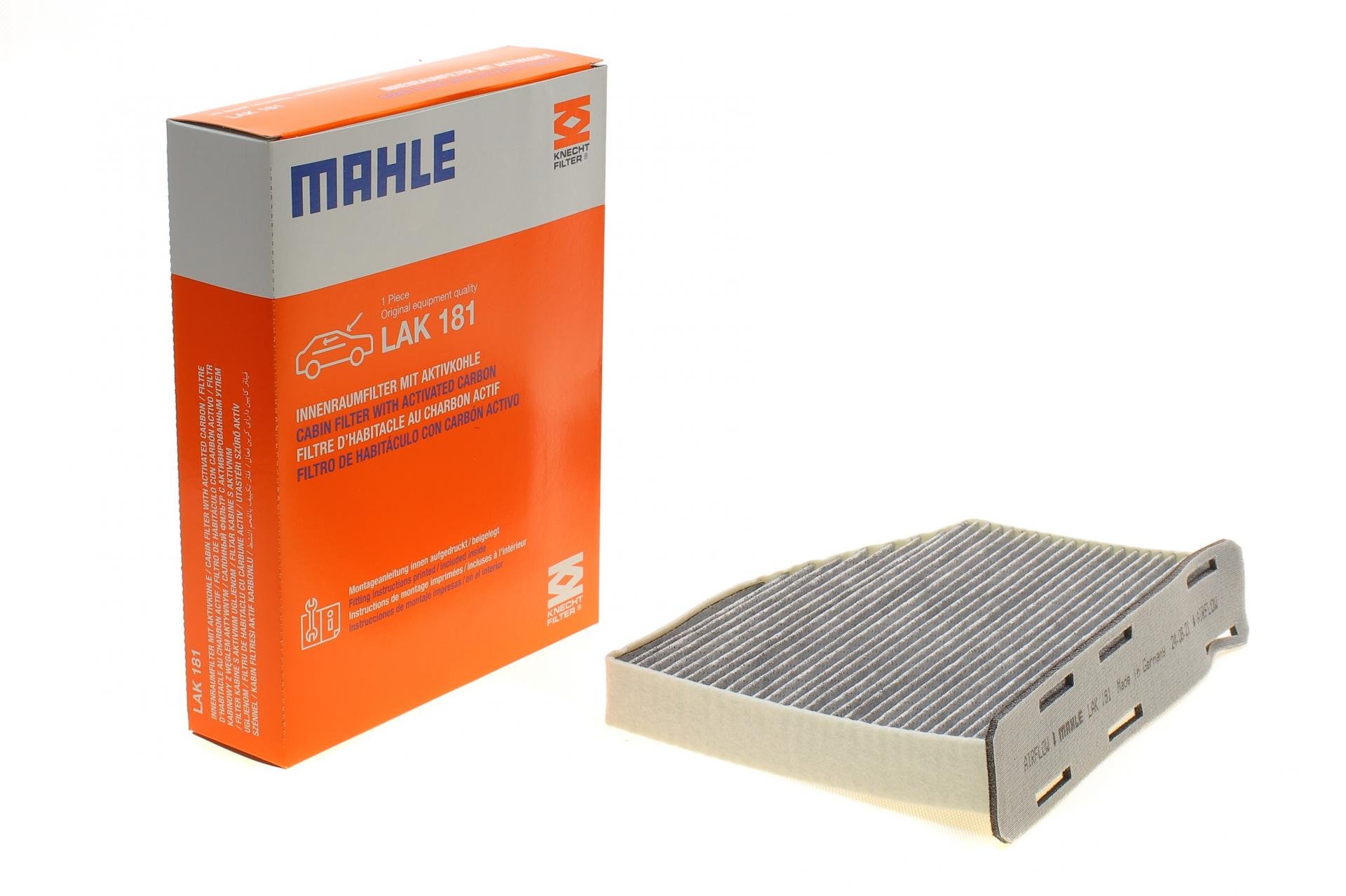Фильтр салона KNECHT для VW Caddy 1,9TDI 03- угольный (LAK 181)