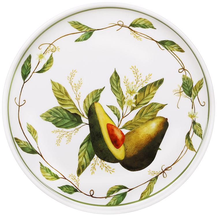 Набір порцелянових тарілок Avocado Garden Ø 20 см 6 шт.