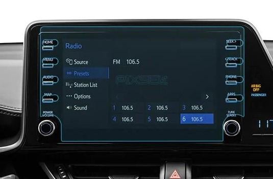 Защитное стекло Pixsel гибридное матовое на монитор Toyota C-HR 10,3" 2019-2023