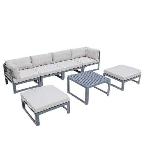 Комплект уличной мебели мягкой Loft с металлическим каркасом Серый (KS-1191-NM)