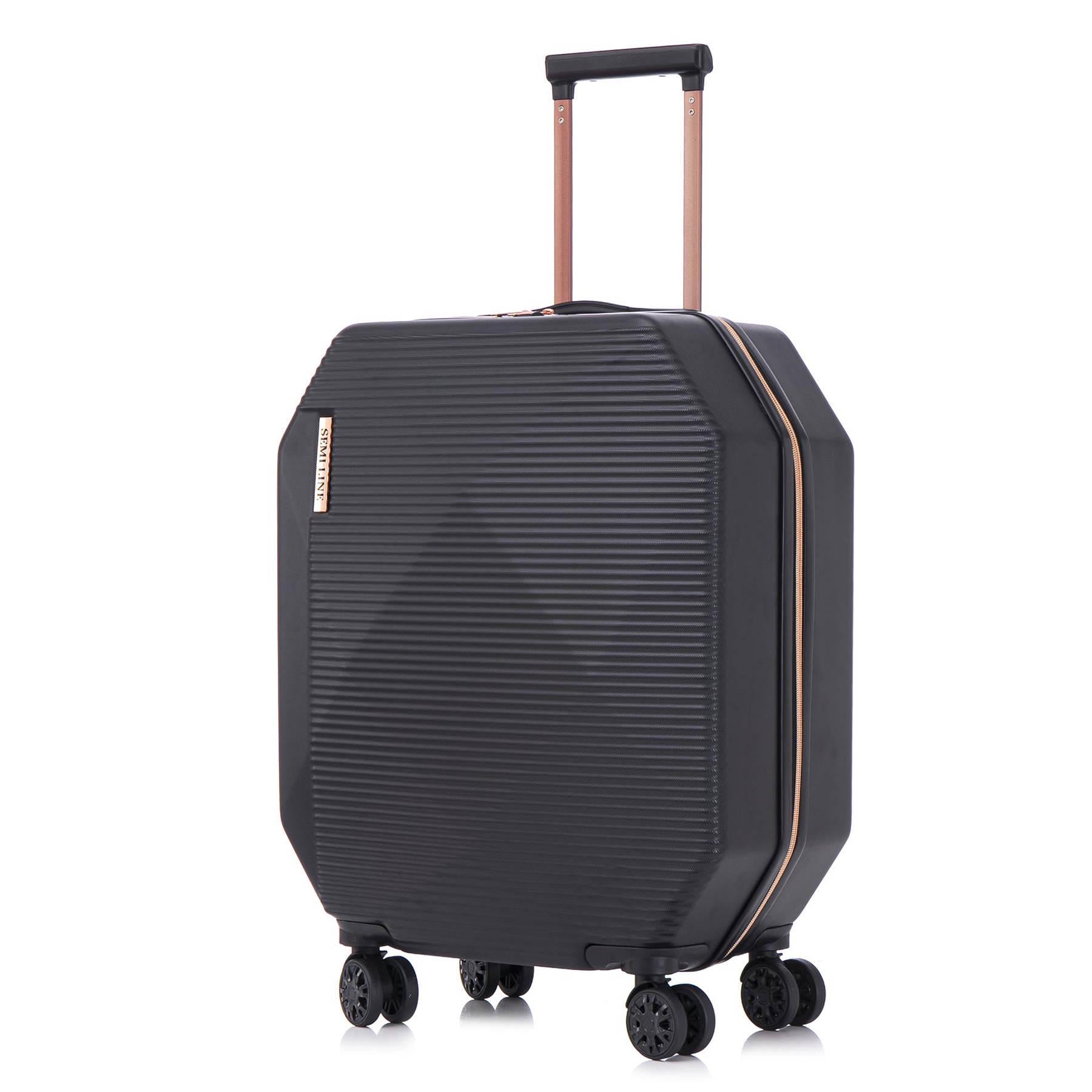 Чемодан средний SEMI LINE T5821-4 ABS-пластик 24 дюйма 60 л Черный