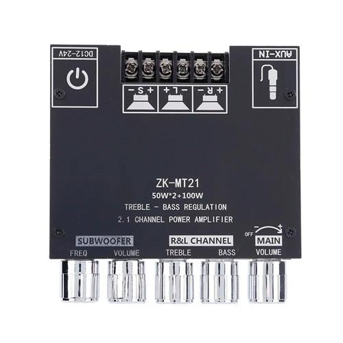 Підсилювач потужності звуку Wuzhi ZK-MT21 2x50 Вт/1x100 Вт Bluetooth 5,0 (805938) - фото 4 Підсилювач потужності звуку Wuzhi ZK-MT21 2x50 Вт/1x100 Вт Bluetooth 5,0 (805938) - фото 4