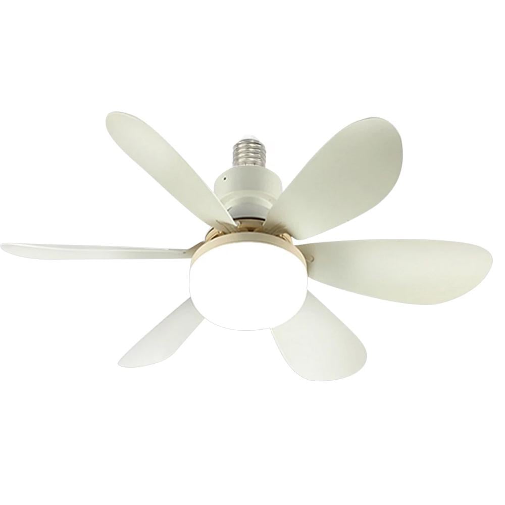 Вентилятор стельовий Ceiling Fan CF-01 E27 з пультом та LED-підсвіткою 6 лопатей 3 швидкості 52 см 40 Вт (SS-71)