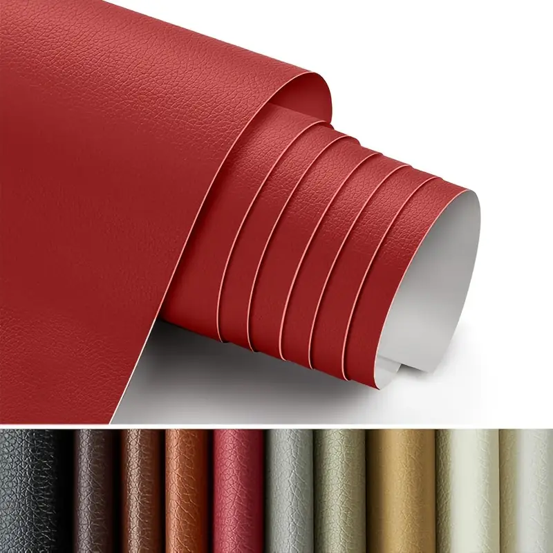 Латка зі штучної шкіри самоклеюча 20х30 см Яскраво-червоний - фото 2