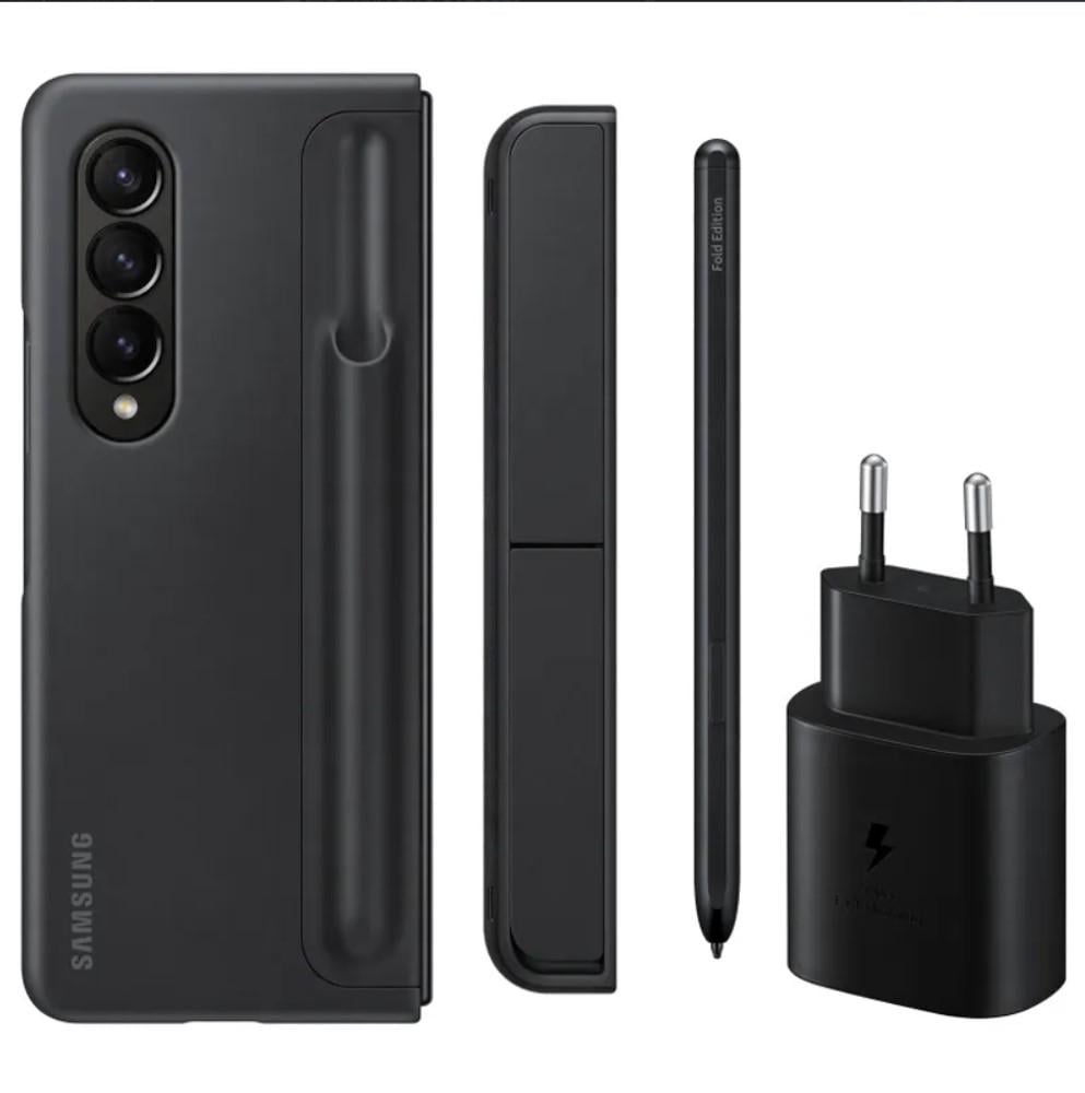 Набор чехол книжка Samsung Galaxy Z Fold 4 Note Package with Pen зарядное SM-F936 Black