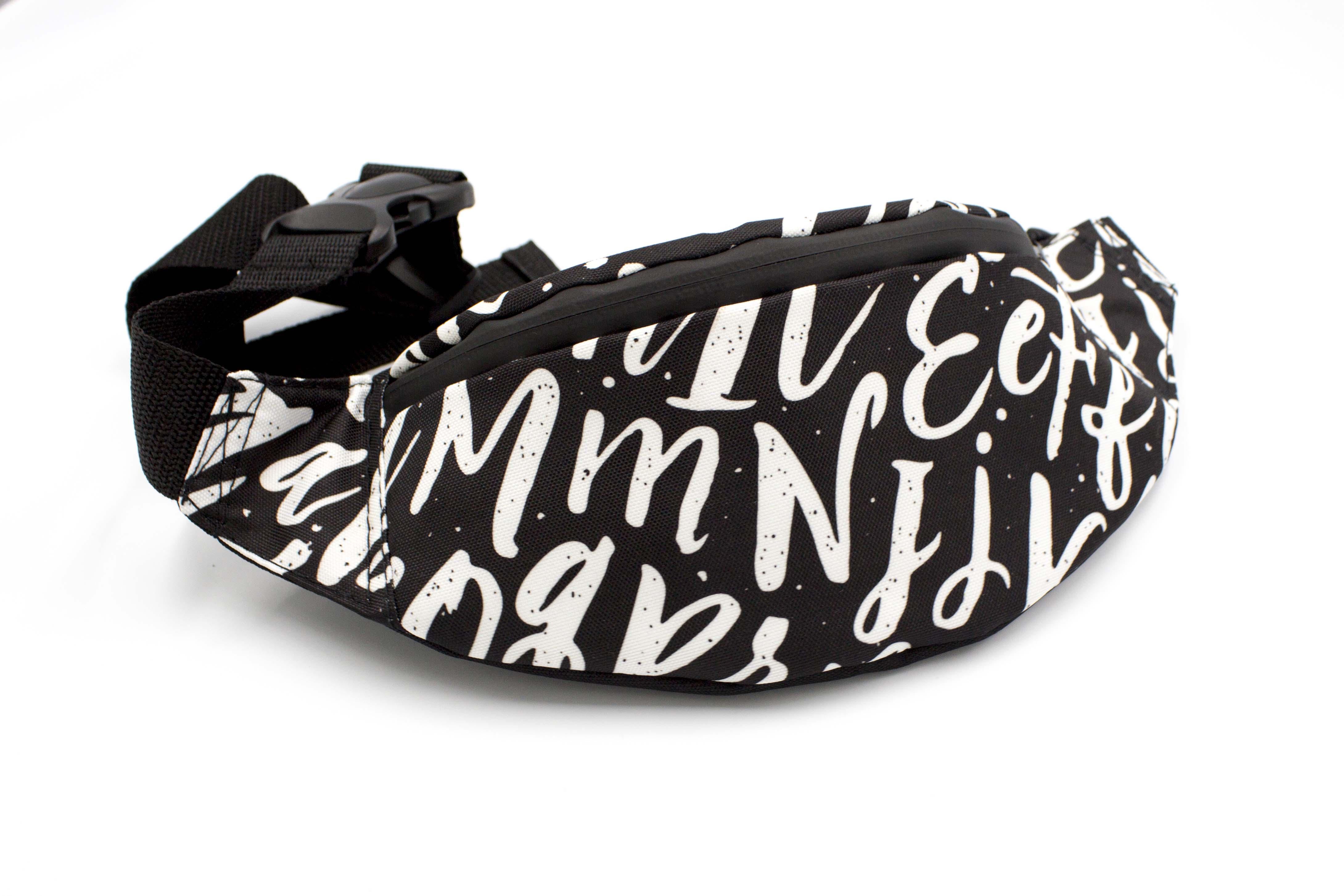 Сумка бананка Букви Чорний (24415604) - фото 5 Сумка бананка Букви Чорний (24415604) - фото 5