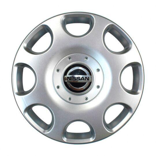 Автомобильные колпаки SKS 208 R14 с логотипом Nissan 4 шт. Серебристый