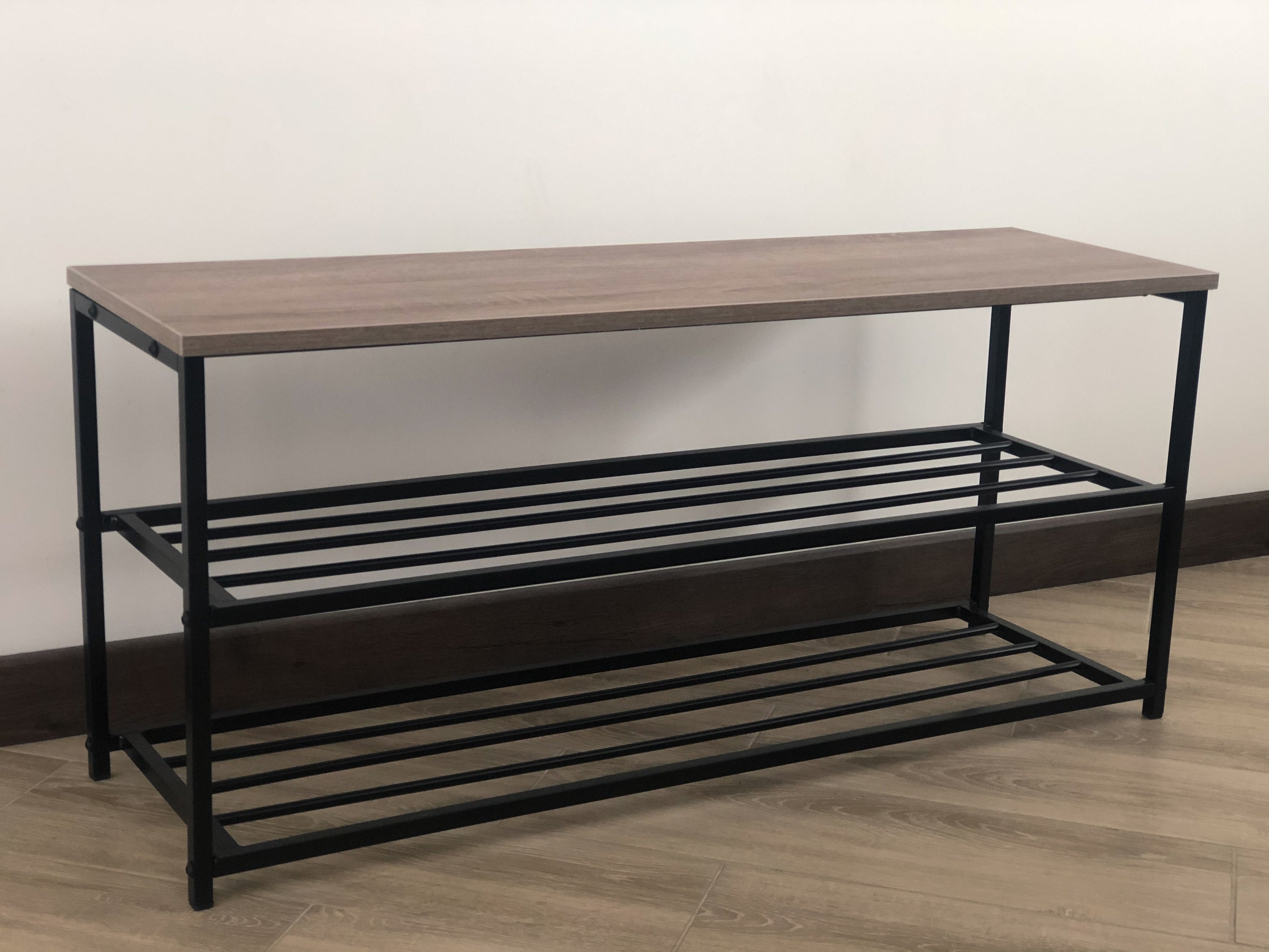 Полка для обуви RS-60 дуб сонома трюфель Черный - фото 2