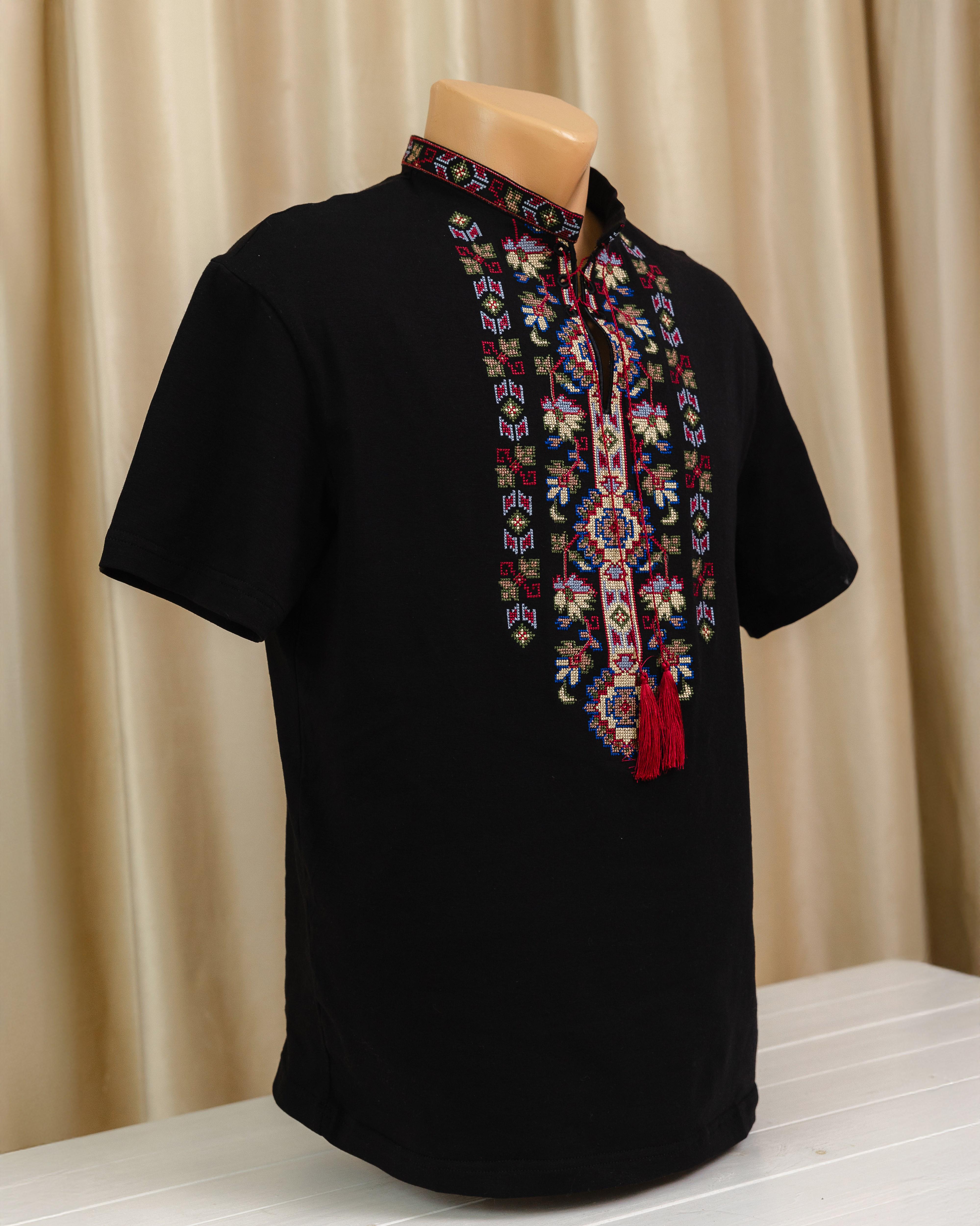 Футболка с вышивкой мужская Симфония вышивкой S Черный/Красный (0002305) - фото 5 Футболка с вышивкой мужская Симфония вышивкой S Черный/Красный (0002305) - фото 5