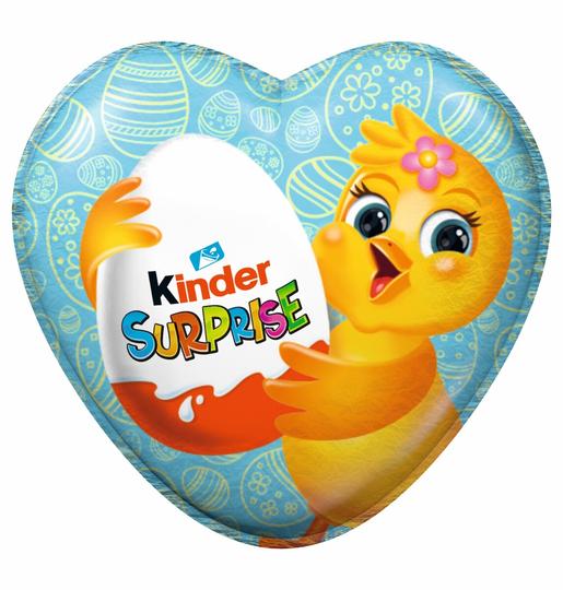 Шоколадное сердце Kinder Uberraschung Easter цыпленок 53 г (2532535847)