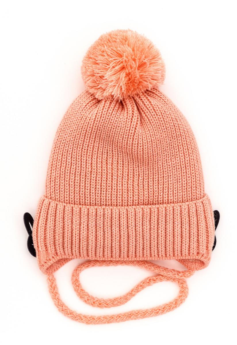 Шапка детская зимняя Alex Зайка 40-44 см Персиковый