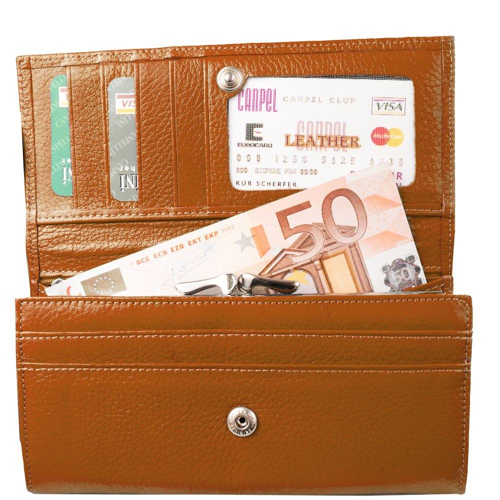 Кошелек женский кожаный CANPELLINI 1205 Коричневый - фото 7 Кошелек женский кожаный CANPELLINI 1205 Коричневый - фото 7