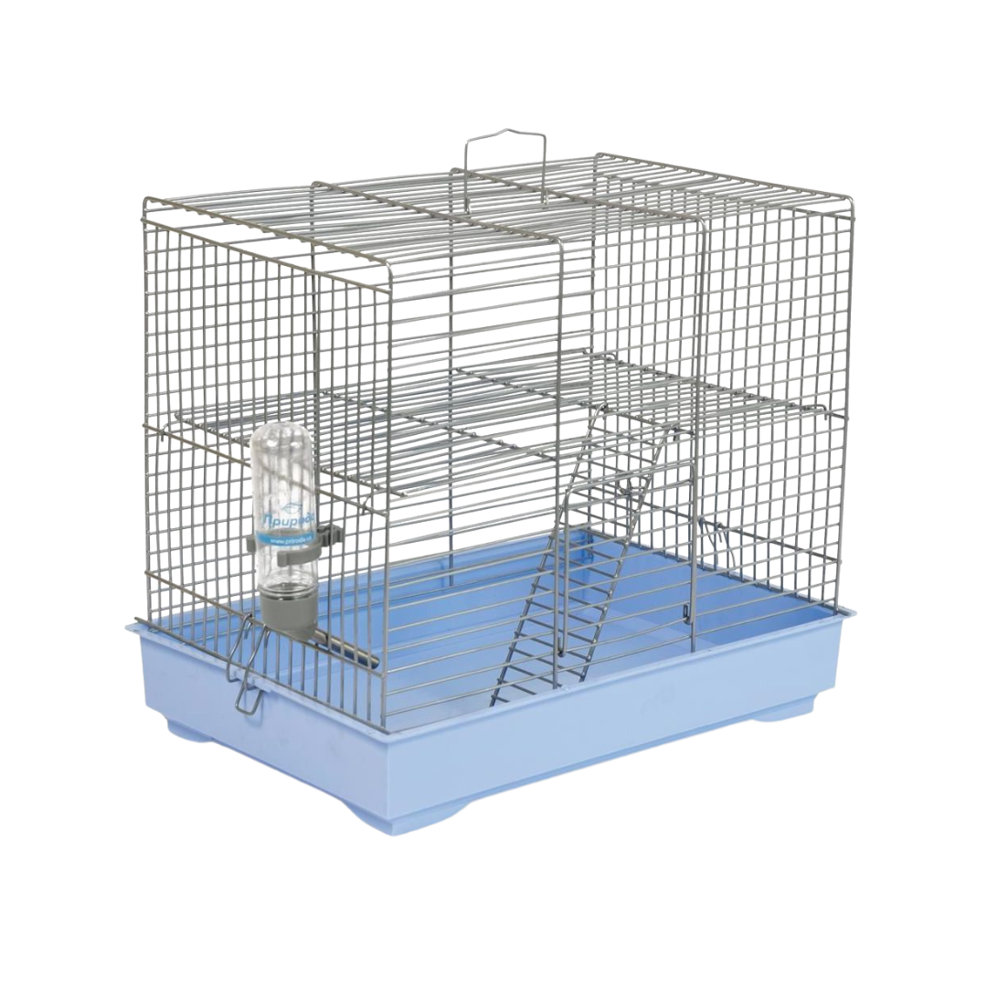 Клетка Природа Микки для грызунов со стремянкой 37x25x30 см Хром/Светло-голубой (z-03) - фото 1 Клетка Природа Микки для грызунов со стремянкой 37x25x30 см Хром/Светло-голубой (z-03) - фото 1