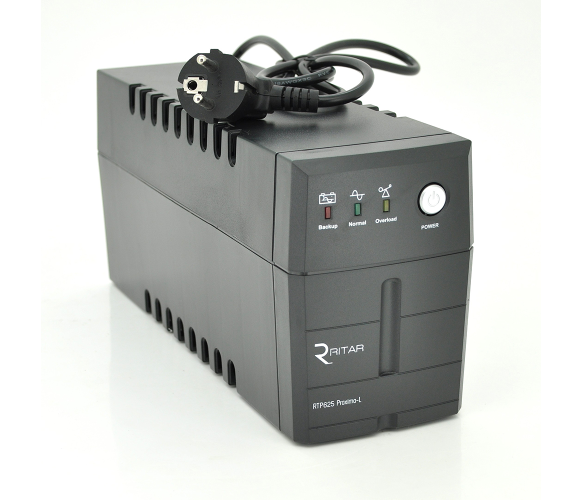 Источник бесперебойного питания Ritar RTP625 Proxima-L 375W 2xUNIVERSAL socket 12V 7 Ah Black (RTP625L)