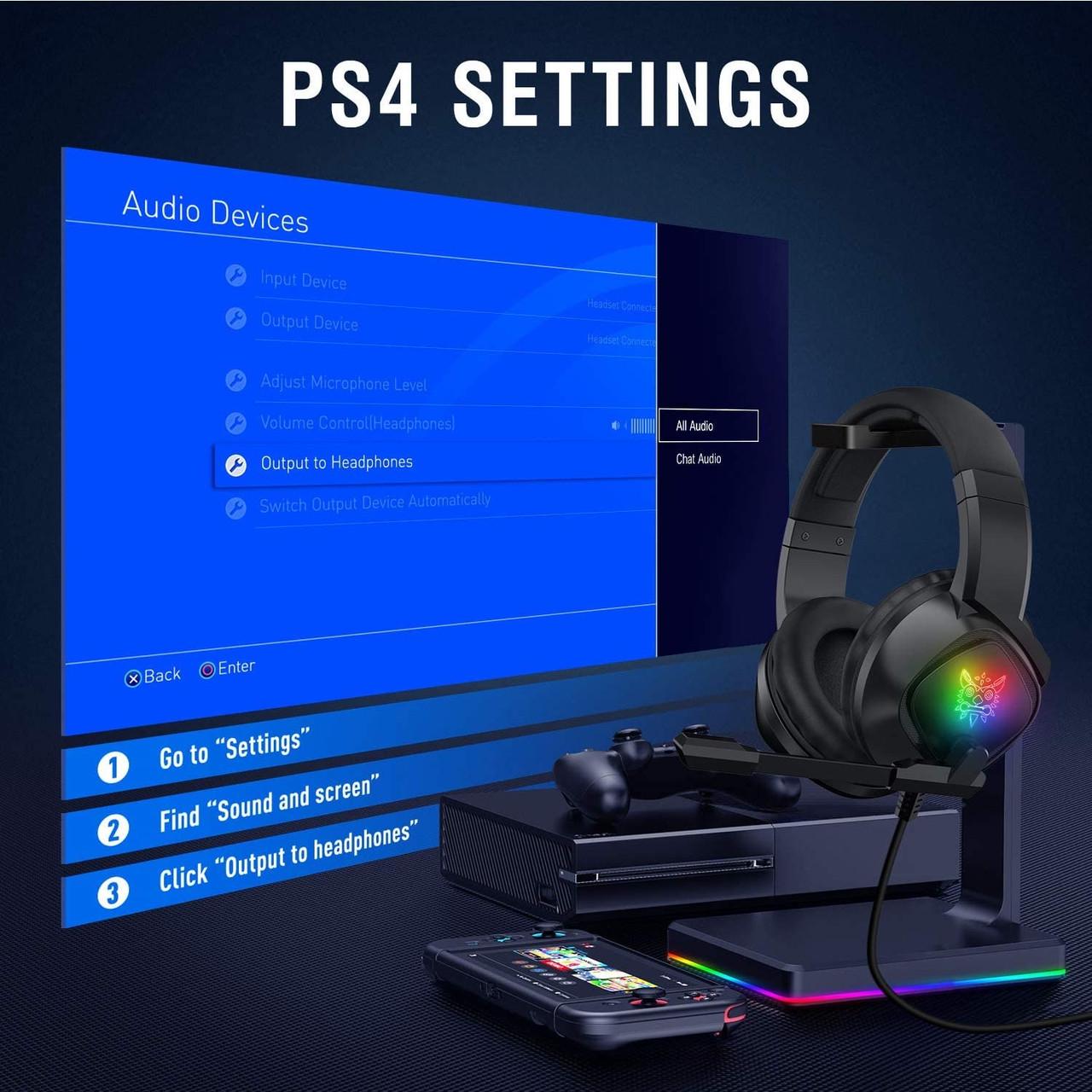 Наушники игровые ONIKUMA K19 с LED подсветкой/микрофоном накладные - фото 10