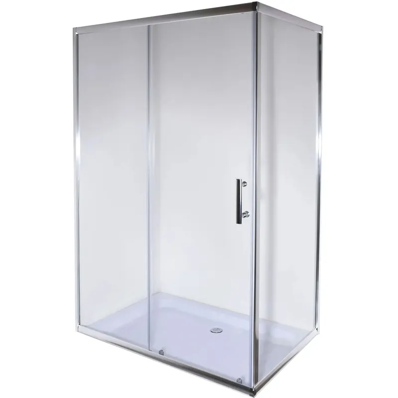 Душевая кабина MIXXUS HARD SC01-100x80x185-TR прямоугольная без подонная 185x100х5 мм Хром (OL-MI6911)