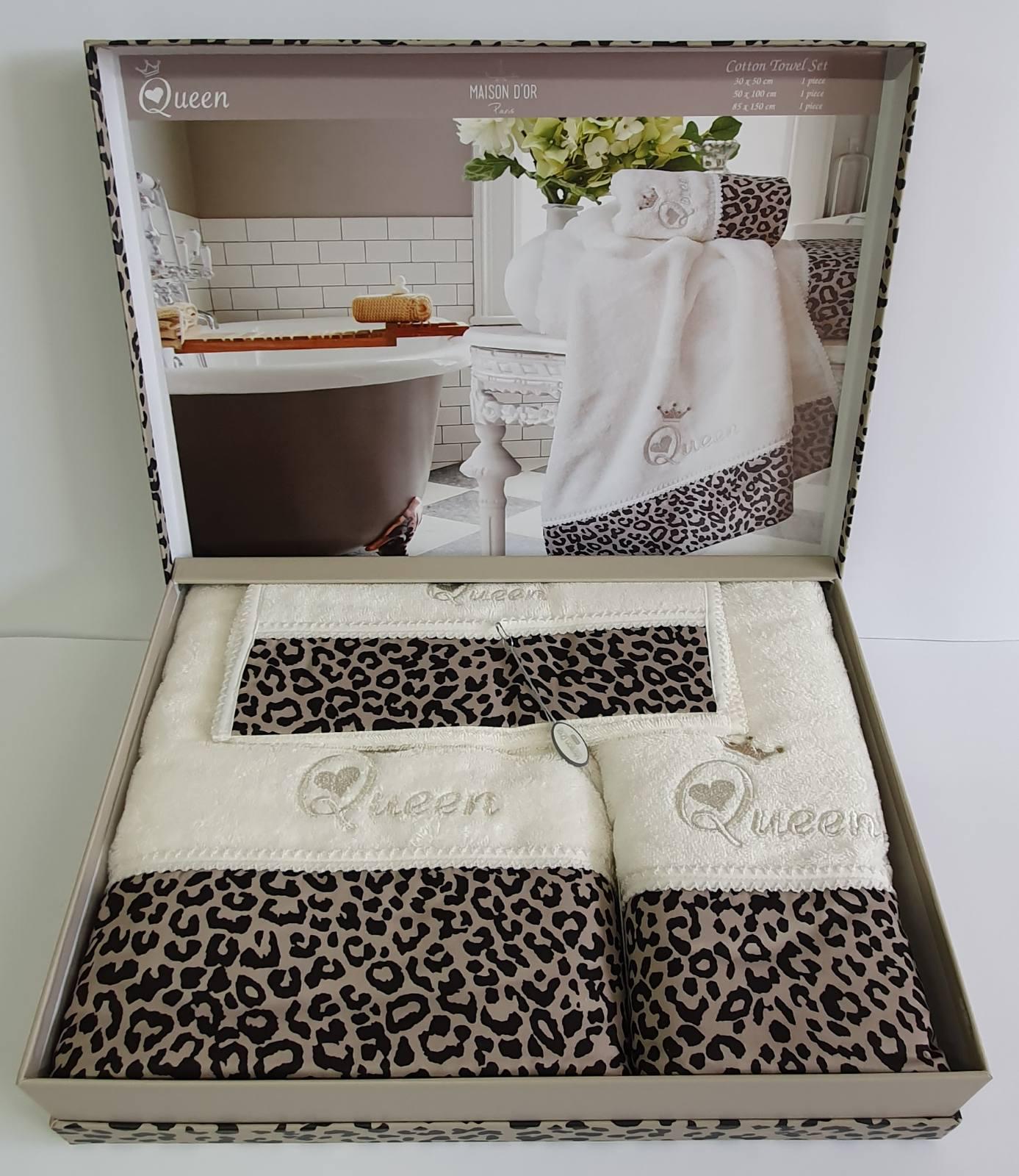 Полотенца Maison D'or 3 шт. Queen Ecru Brown (CN3907) - фото 1