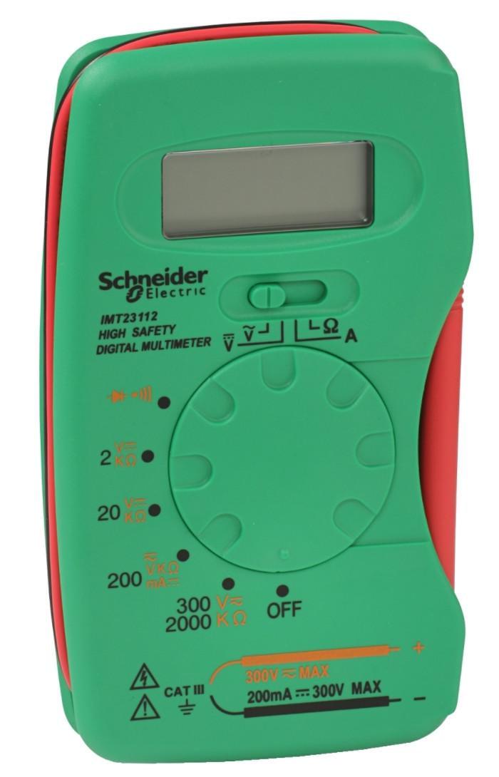 Мультиметр цифровий Schneider Electric 300V АС/DC 120x75x18 мм (IMT23212)